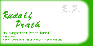rudolf prath business card